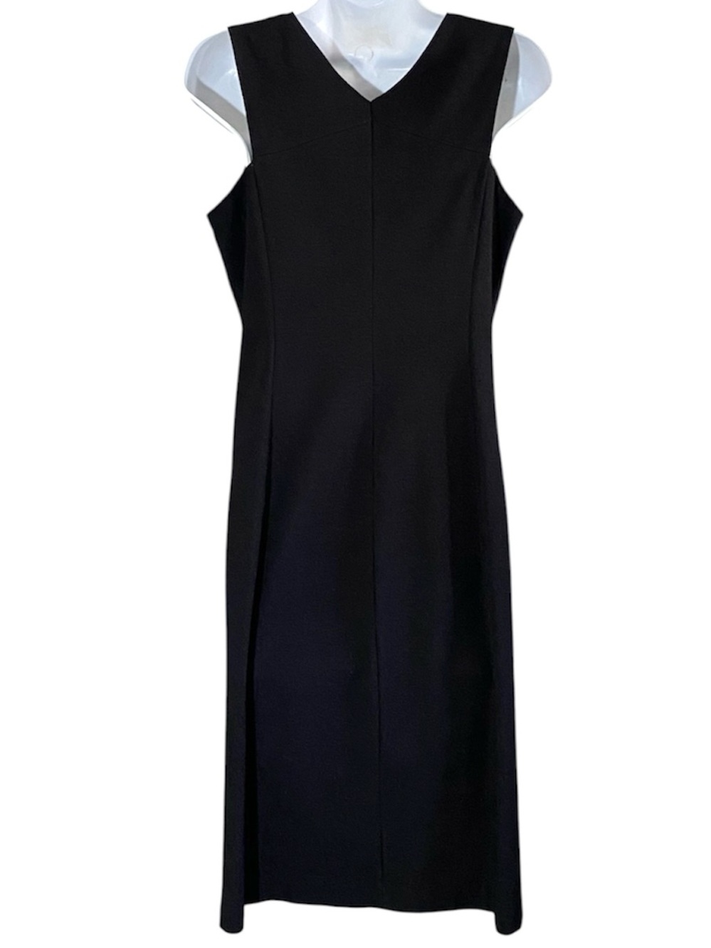 Eileen Fisher Black Shift Dress XS Minimalist Quiet Luxury Sleeveless Classic - Picture 5 of 8